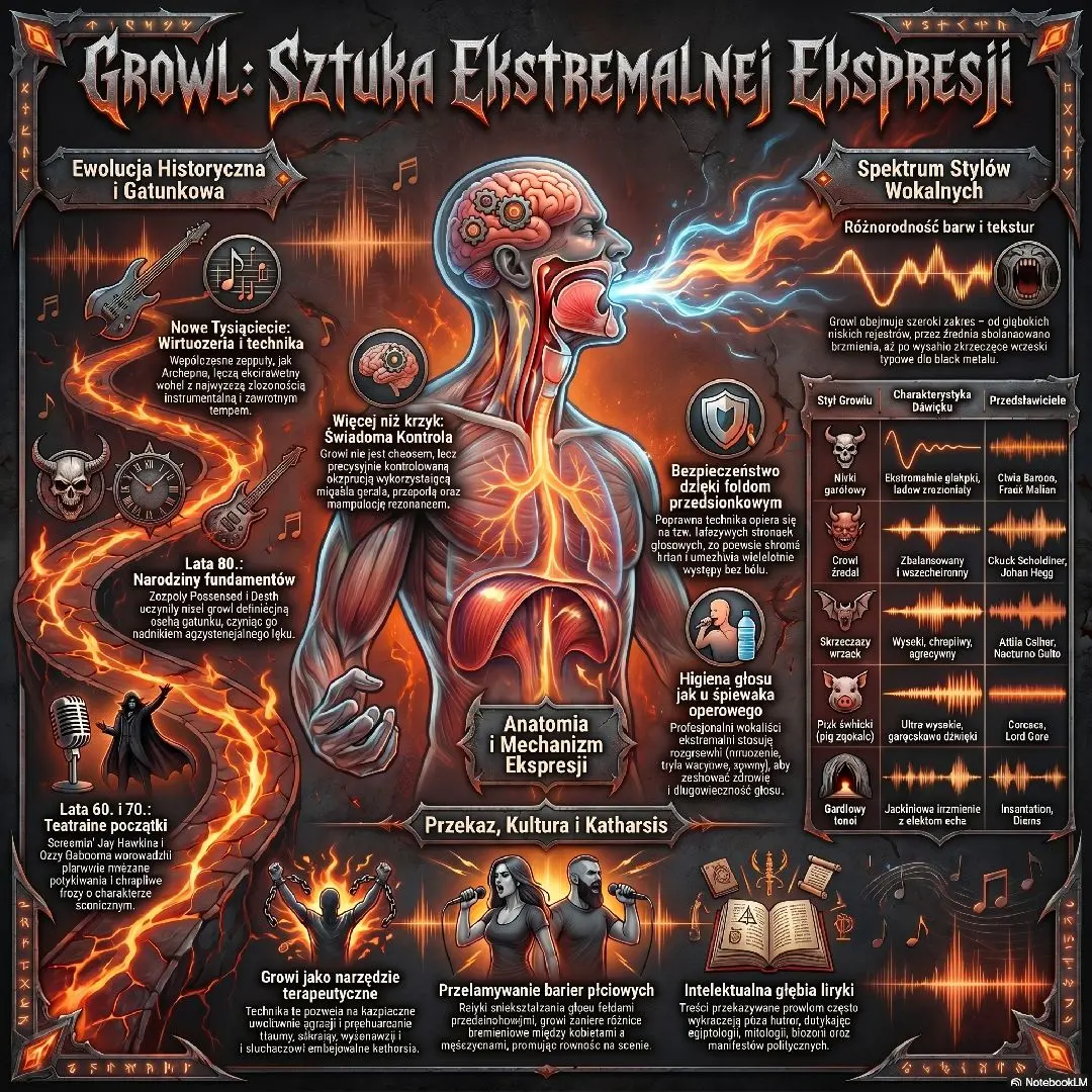 Growl Sztuka Ekstremalnej Ekspresji - infografika kwadratowa