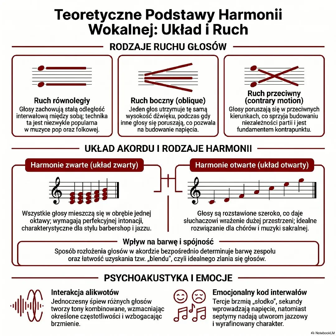 Podstawy teoretyczne harmonii wokalnej - infografika kwadratowa