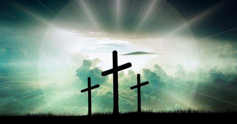 Wielkanoc - crosses, clouds, faith